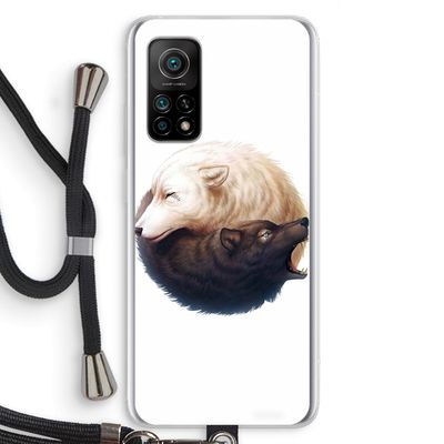 Yin Yang Wolves: Xiaomi Mi 10T 5G Transparant Hoesje met koord