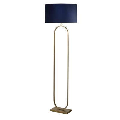 Searchlight VloerlampModish brons met blauwe kap - EU95102AZ