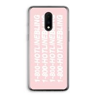 Hotline bling pink: OnePlus 7 Transparant Hoesje Hotline bling pink: OnePlus 7 Transparant Hoesje