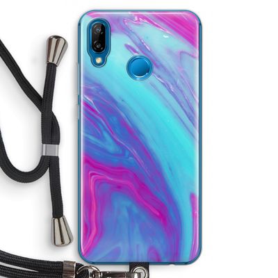 Zweverige regenboog: Huawei P20 Lite Transparant Hoesje met koord