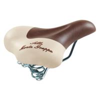 Selle Monte Grappa Monte grappa zadel fashion met veer d-bruin/cream