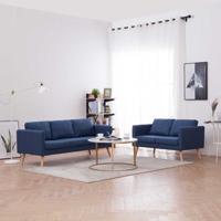 2-delig Bankstel stof blauw