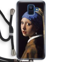 The Pearl Earring: Samsung Galaxy A6 (2018) Transparant Hoesje met koord