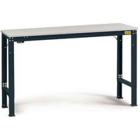 Manuflex LU7023.7016 ESD ESD-werktafel universele speciale reden tafel met rubber schijf, bxdxh = 1250 x 600 x 722-1022 mm Antraciet - thumbnail