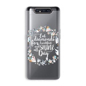 Diamonds: Samsung Galaxy A80 Transparant Hoesje