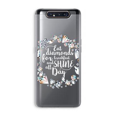 Diamonds: Samsung Galaxy A80 Transparant Hoesje