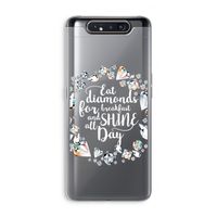 Diamonds: Samsung Galaxy A80 Transparant Hoesje