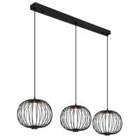 Globo Zwarte hanglampGalway 3-lichts kooi - 15652-3H