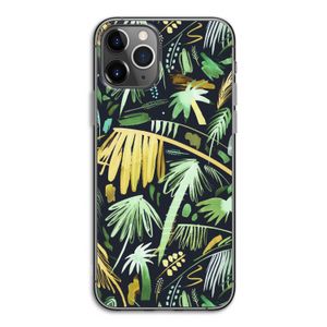 Tropical Palms Dark: iPhone 11 Pro Transparant Hoesje