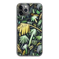 Tropical Palms Dark: iPhone 11 Pro Transparant Hoesje