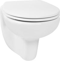 Saqu Trade 1-pack hangtoilet en quickrelease toiletbril met softclose wit - thumbnail