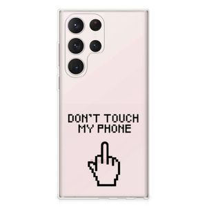 Samsung Galaxy S23 Ultra Silicone-hoesje Finger Don't Touch My Phone