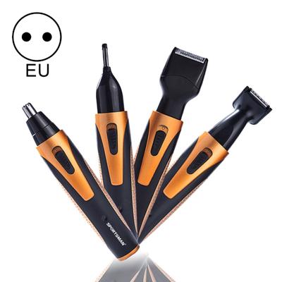 SPORTMAN vier-in-één elektrische oplaadbare oor neus rietenknipper baard gezicht scheerapparaat wenkbrauwen tondeuse voor mannen EU Plug(gold)