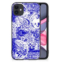 Telefoonhoesje iPhone 11 Angel Skull Blauw