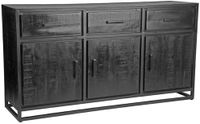 LABEL51 Dressoir 'Chili' Zwart Mangohout, 170cm LABEL51 Dressoir 'Chili' Zwart Mangohout, 170cm