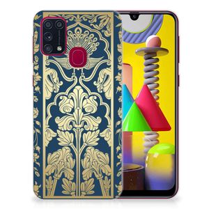 Samsung Galaxy M31 TPU Case Beige Flowers