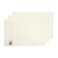 Placemats Hampton - 6x - wit - PVC - 30 x 45 cm