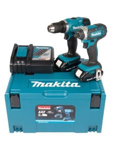 Makita DLX2141AJ 18V Li-ion accu boor-/schroefmachine (DDF453) & slagschroevendraaier (DTD152) combiset (2x 2.0Ah accu) in Mbox - DLX2141AJ