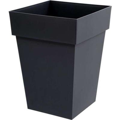 EDA Toscaanse middelhoge bloempot - 39 x 39 x H 53 cm - 51 L - Antracietgrijs