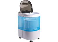 Nexxt Mini wasmachine met centrifuge - Campingwasmachine - Enkele trommel - Voor 3KG was - Wit/Blauw - thumbnail