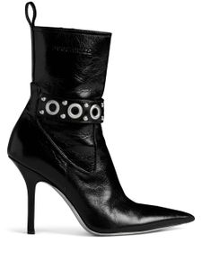 DSQUARED2 Gothic eyelet-embellished leather ankle boots - Noir