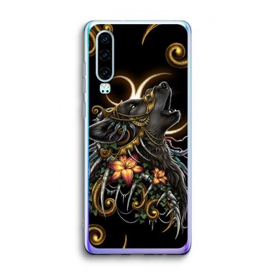Huilende Wolf: Huawei P30 Transparant Hoesje