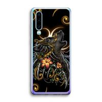 Huilende Wolf: Huawei P30 Transparant Hoesje Huilende Wolf: Huawei P30 Transparant Hoesje