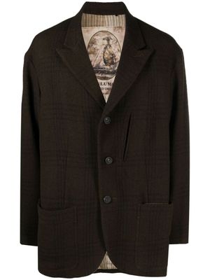Ziggy Chen blazer à carreaux - Vert