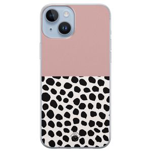 iPhone 14 Plus siliconen hoesje - Pink dots