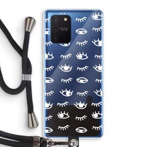 Eye pattern #3: Samsung Galaxy Note 10 Lite Transparant Hoesje met koord