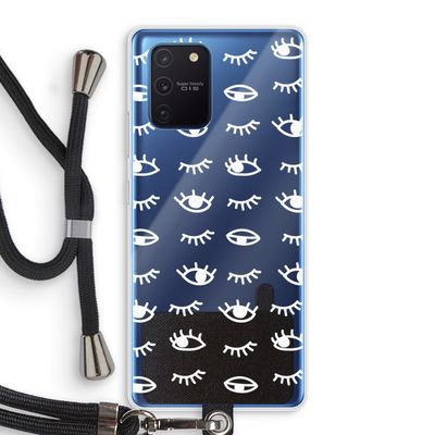 Eye pattern #3: Samsung Galaxy Note 10 Lite Transparant Hoesje met koord
