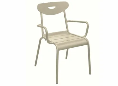 Smiley stapelstoel creme