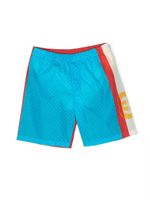 Gucci Kids short de bain à motif monogrammé - Bleu - thumbnail