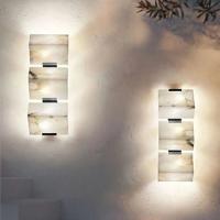 MarbleLuxe Nordic LED Wandlamp - Natuurlijke Marmeren Sfeerverlichting