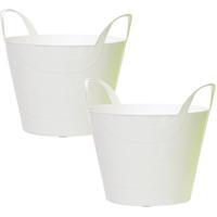 Prosperplast Flexibele Emmer - 3x - 30 liter - wit - wasmand - kuip