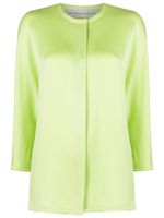 Gloria Coelho chemise boutonnée à design sans col - Vert