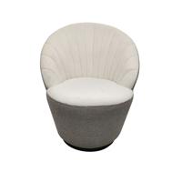 Armstoel DKD Home Decor 69 x 66 x 85 cm Zwart Gouden Wit