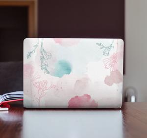 Stickers voor laptop Poeder pastel met gekleurde bloemen