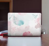 Stickers voor laptop Poeder pastel met gekleurde bloemen - thumbnail