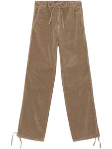 GANNI pantalon en velours côtelé - Marron