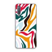 Colored Zebra: Samsung Galaxy A7 (2018) Transparant Hoesje
