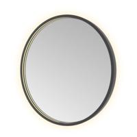 Hotbath &More Mirrors Round LED Badkamerspiegel - Rond - 60 cm - Geborsteld Zwart Pvd
