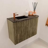 Toiletmeubel Mondiaz Joya Dlux | 61.6 cm | Meubelkleur Dusk | Faye wastafel Lava Wasbak Links | 1 kraangat