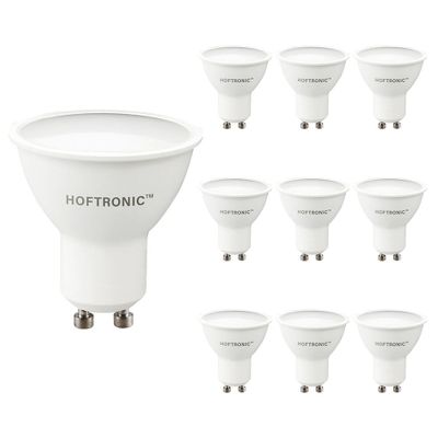 HOFTRONIC™ 10x GU10 LED spot - 7,5 Watt 700 lumen - 6500K Daglicht wit licht - LED reflector - Vervangt 55 Watt