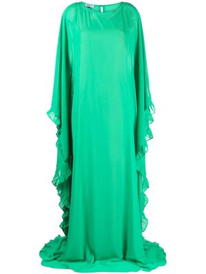 Rayane Bacha robe drapée Tula à effet de transparence - Vert