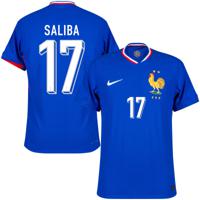 Frankrijk Dri Fit ADV Match Shirt Thuis 2024-2025 + Saliba 17