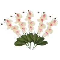 Wit/Roze Orchidee/Phalaenopsis kunstplant takken 44 cm voor binnen
