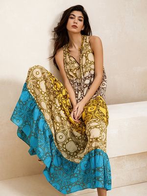 Casual Beaded Dress With No