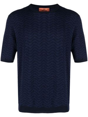 Missoni t-shirt à motif géométrique - Bleu