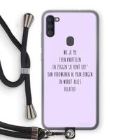 Relatief: Samsung Galaxy A11 Transparant Hoesje met koord